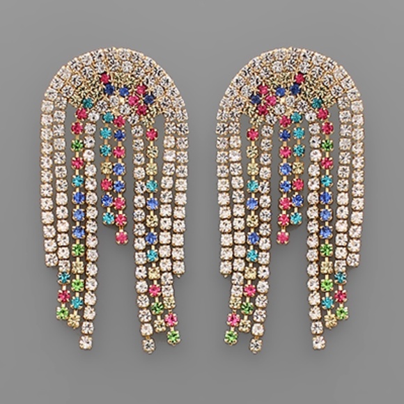 Fringed Arch Earrings - Picture 1 of 2